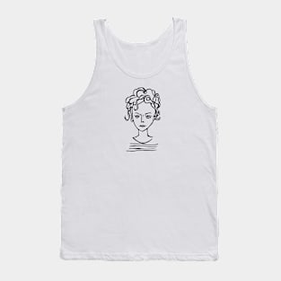 Sweet Curly Confident Woman Tank Top